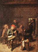 BROUWER, Adriaen Peasants Smoking and Drinking f china oil painting reproduction